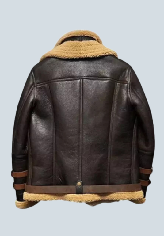 Overlord B3 Flight Shearling Aviator Leather Bomber Jacket